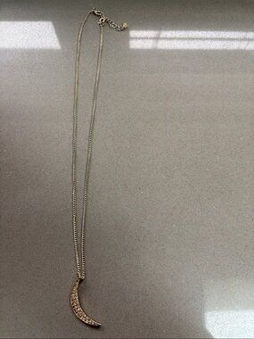 Gold Crescent Moon Pendant Necklace - Women's Jewelry
